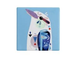Pete Cromer Ceramic Square Tile Coaster Kookaburra 9.5cm