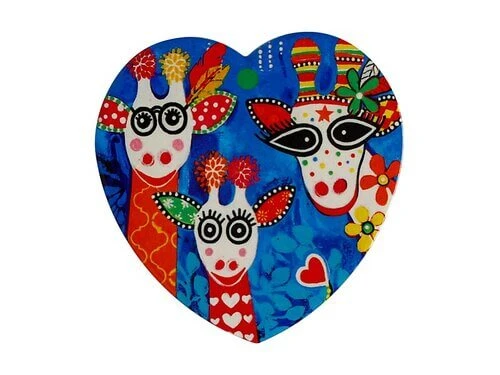 Love Hearts Ceramic Heart Coaster 10cm Mr Gee Fam