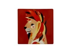 Pete Cromer Wildlife Ceramic Square Coaster 9.5cm Lion