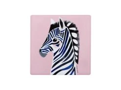 Pete Cromer Wildlife Ceramic Square Coaster 9.5cm Zebra
