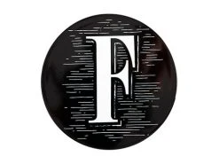 The Letterettes Ceramic Round Coaster 10.5cm F Gift Boxed""