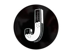 The Letterettes Ceramic Round Coaster 10.5cm J Gift Boxed""