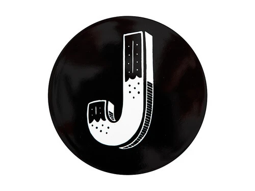 The Letterettes Ceramic Round Coaster 10.5cm J Gift Boxed""