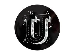 The Letterettes Ceramic Round Coaster 10.5cm U Gift Boxed""