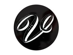 The Letterettes Ceramic Round Coaster 10.5cm V Gift Boxed""