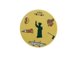 Megan McKean Cities Ceramic Round Coaster 10.5cm New York
