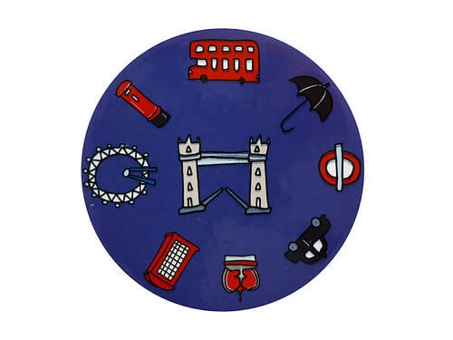 Megan McKean Cities Ceramic Round Coaster 10.5cm London - Image 2