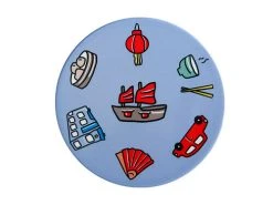 Megan McKean Cities Ceramic Round Coaster 10.5cm Hong Kong