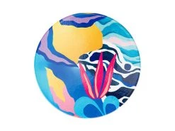 Kasey Rainbow Be Fierce Ceramic Coaster 10cm Blue Amazonia