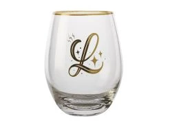 The Letterettes Stemless Glass 500ML L Gift Boxed""