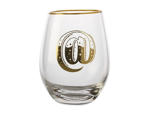 The Letterettes Stemless Glass 500ML @ Gift Boxed""
