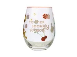 Kasey Rainbow Sparkly Season Stemless Glass 500ML Pink Gift Boxed