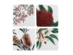 Royal Botanic Gardens Cork Back Coaster 10.5cm Set Of 4 Gift Boxed