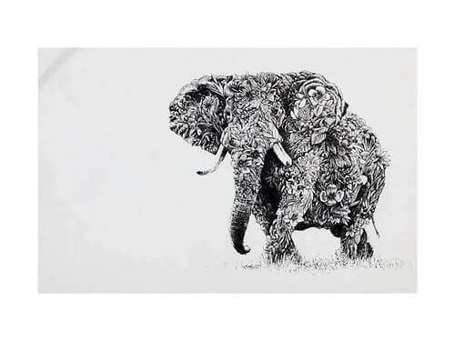 Marini Ferlazzo Tea Towel 50x70cm African Elephant - Image 2