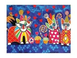 Love Hearts Tea Towel 50x70cm Cup Cakes