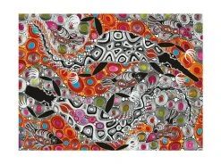 Melanie Hava Jugaig-Bana-Wabu Tea Towel 50x70cm Crocodiles