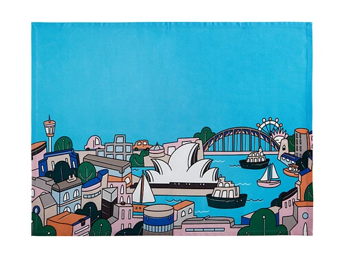Megan McKean Cities Tea Towel 50x70cm Sydney