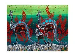 Melanie Hava Journeys Tea Towel 50x70cm Kangaroos