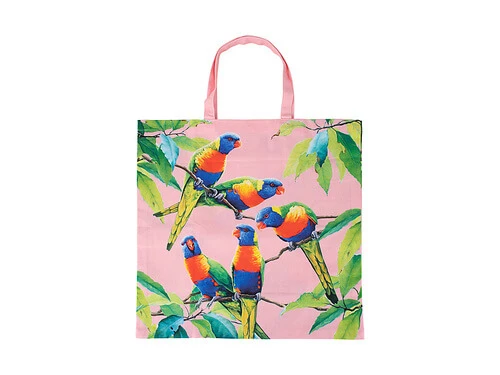 Katherine Castle Bird Talk Tote Bag 40x40cm Rainbow Lorikeets - Image 2
