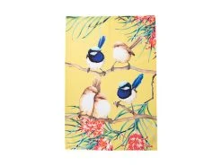 Katherine Castle Bird Talk Tea Towel 50x70cm Superb Fairy-wrens