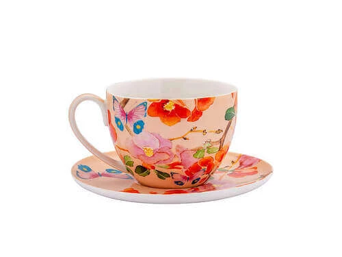 Gabby Malpas Posey Breakfast Cup & Saucer 400ML Japonica Joy Gift Boxed - Image 2