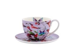 Gabby Malpas Posey Breakfast Cup & Saucer 400ML Perennial Penstemons Gift Boxed