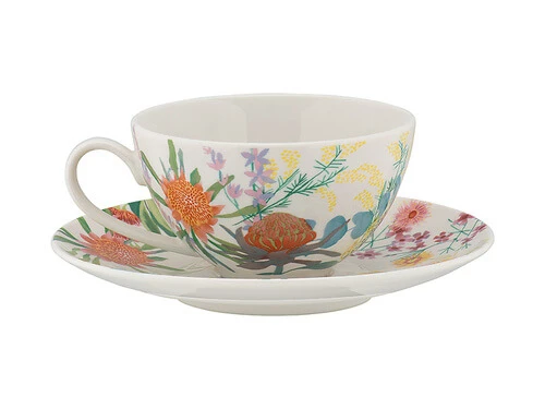 Royal Botanic Gardens Native Blooms Coupe Demi Cup & Saucer 100ML - Image 2