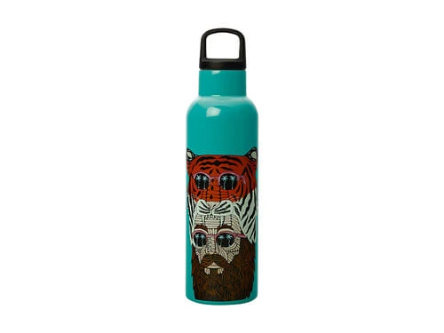 Mulga The Artist Double Wall Insulated Bottle 600ML Tiger Man