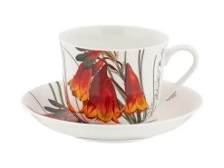 Royal Botanic Gardens Australian Botanics Breakfast Cup & Saucer 450ML Christmas Bells Gift Boxed