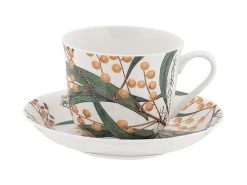 Royal Botanic Gardens Australian Botanics Breakfast Cup & Saucer 450ML Wattle Gift Boxed