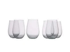 Mansion Stemless Red Wine Glasses 580ML Set Of 6