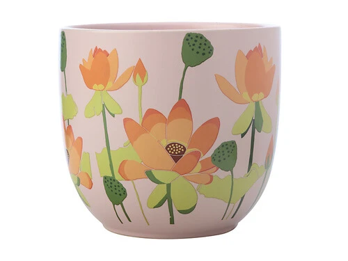 Royal Botanic Gardens Victoria Lotus Planter Pot 14cm Pink