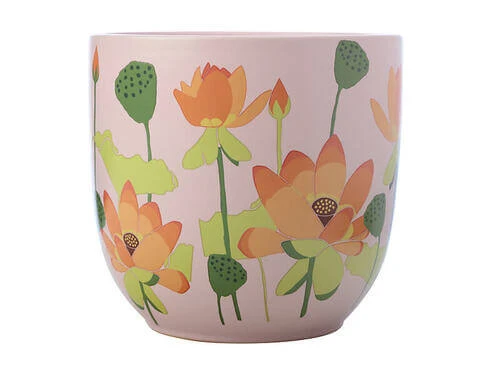Royal Botanic Gardens Victoria Lotus Planter Pot 16cm Pink - Image 3