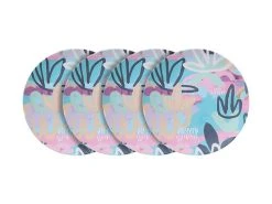 Rach Jackson Rock Garden Melamine Plate 28cm Set Of 4