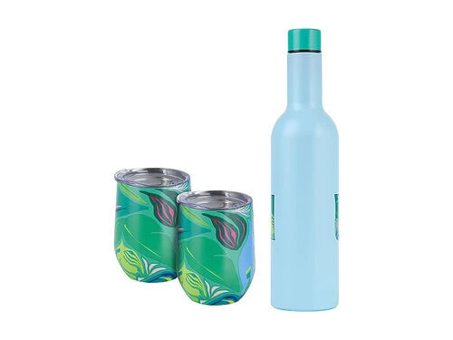 Kasey Rainbow Be Fierce Double Wall Insulated Wine Set Wild 3pc Gift Boxed - Image 3