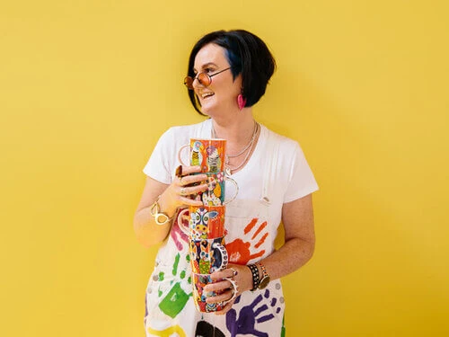 Love Hearts Tea Towel 50x70cm Love Birds - Image 2