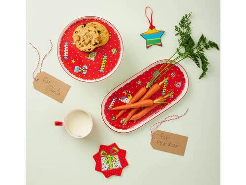 Donna Sharam Wonderland Star Shape Coaster 10.5cm Set Of 4 Red - Image 2