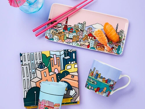 Megan McKean Cities Tea Towel 50x70cm Los Angeles - Image 2