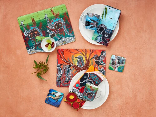 Melanie Hava Journeys Cork Back Coaster 10.5cm Set Of 4 Assorted Gift Boxed - Image 2