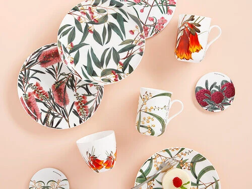 Royal Botanic Gardens Ceramic Round Coaster 9.5cm Wattle - Image 2