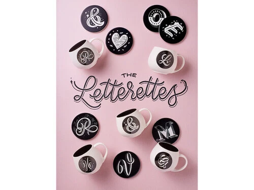 The Letterettes Ceramic Round Coaster 10.5cm Q Gift Boxed"" - Image 2