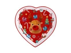 Kasey Rainbow Sparkly Season Heart Dish 20cm Red Gift Boxed