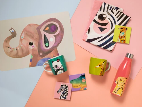 Pete Cromer Wildlife Ceramic Square Coaster 9.5cm Zebra - Image 2